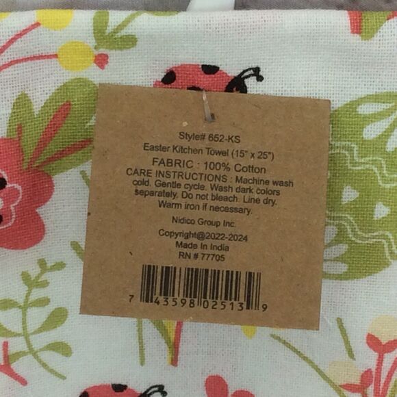 🌷Happy Easter🌷 3 Pc Kitchen Set Spring Pastel Dish Towel/Pot Holder/Oven Mitt - Picture 3 of 11